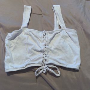 White crop top